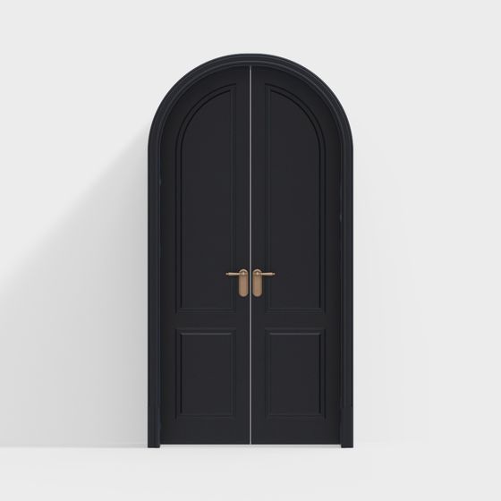 Elegant Arch Double Door 3D model