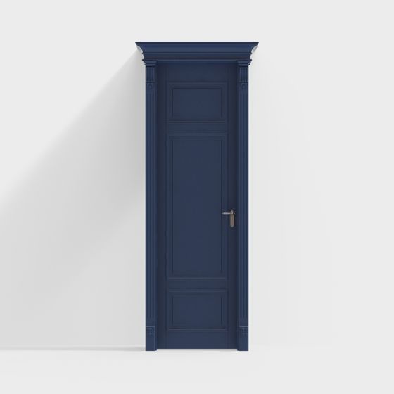 Elegant Navy Blue Door 3D model