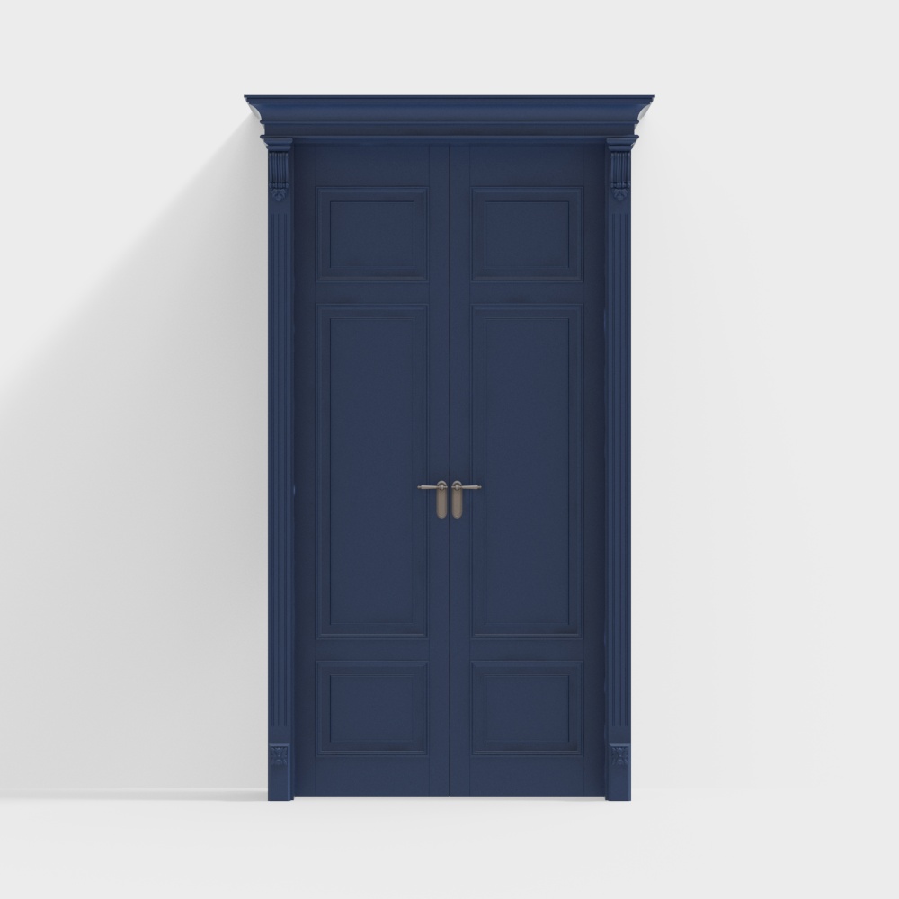 French blue double doors