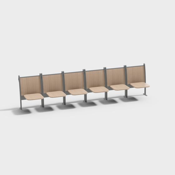 Urban Waiting Bench 3D model