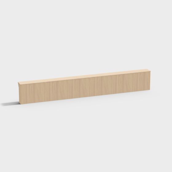 Elegant Wooden Shelf Low Poly 3D model for Creative Projects