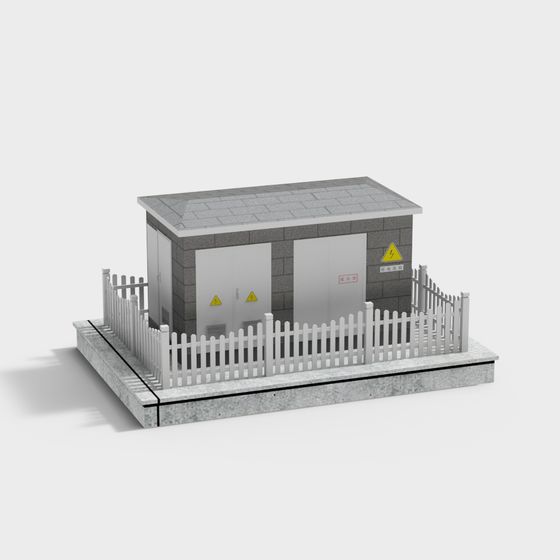 Transformer box with protective fence