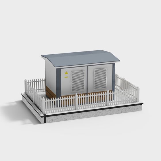 Transformer box with protective fence