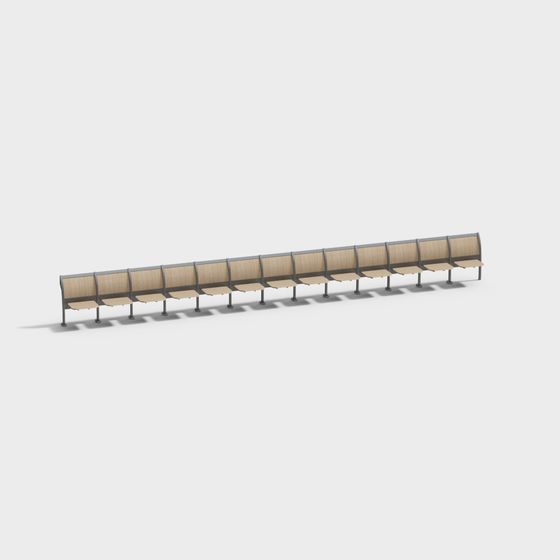 Stylish Urban Bench 3D model for Modern Spaces