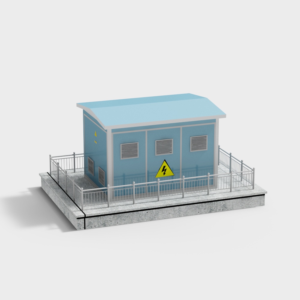 Transformer box with protective fence