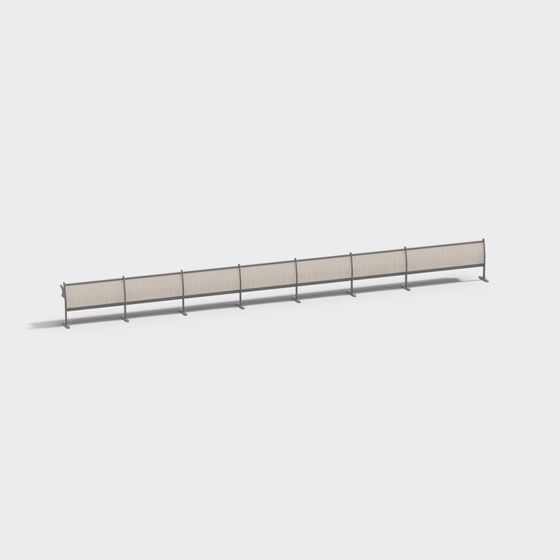 Urban Soundproof Barrier 3D model