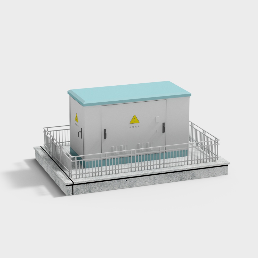 Transformer box with protective fence
