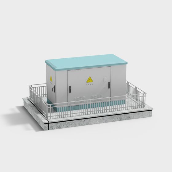 Transformer box with protective fence
