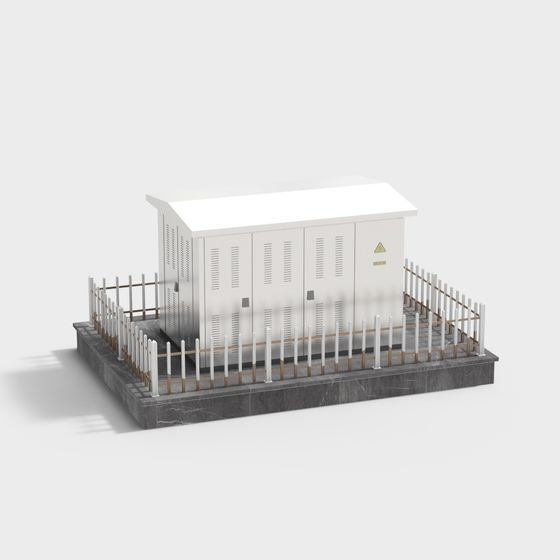 Transformer box with protective fence