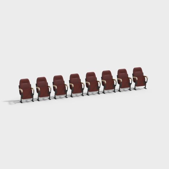 Elegant Theater Seats 3D model for Creative Projects