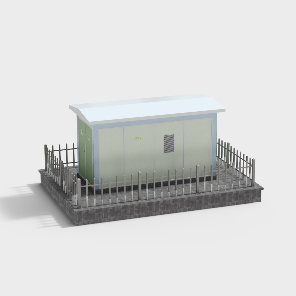 Protective fence type transformer box