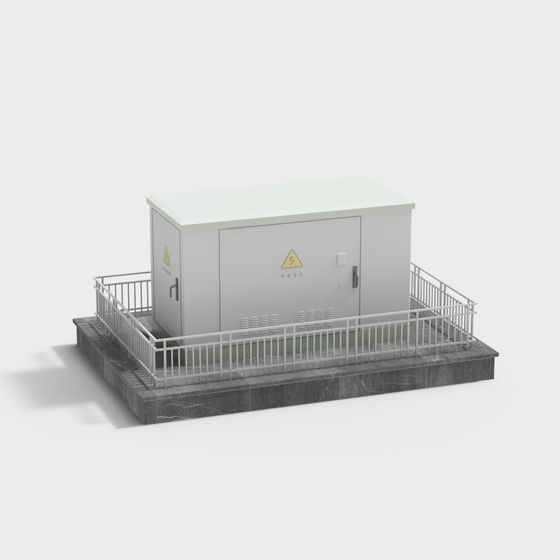 Protective fence type transformer box