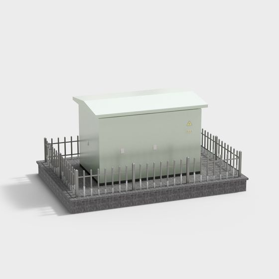 Protective fence type transformer box