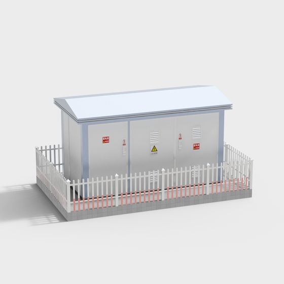 Protective fence type transformer box