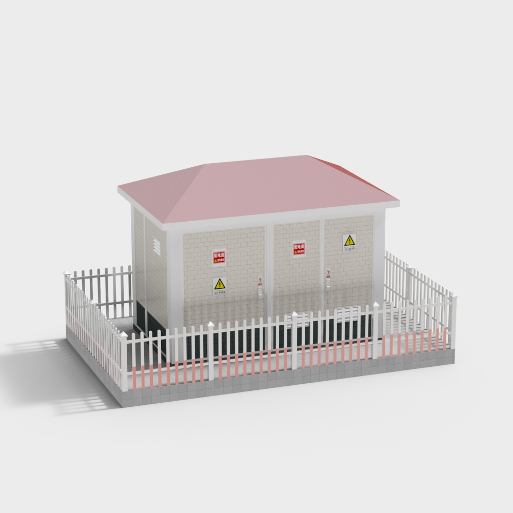 Protective fence type transformer box