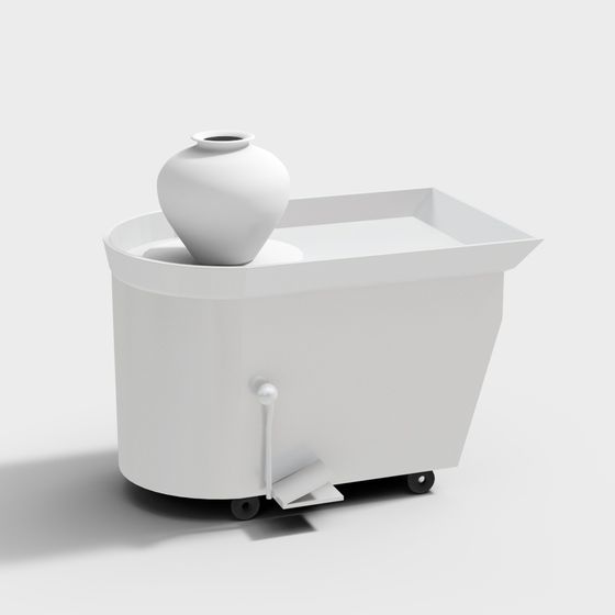 Modern Minimalist Mobile Flower Stand 3D model