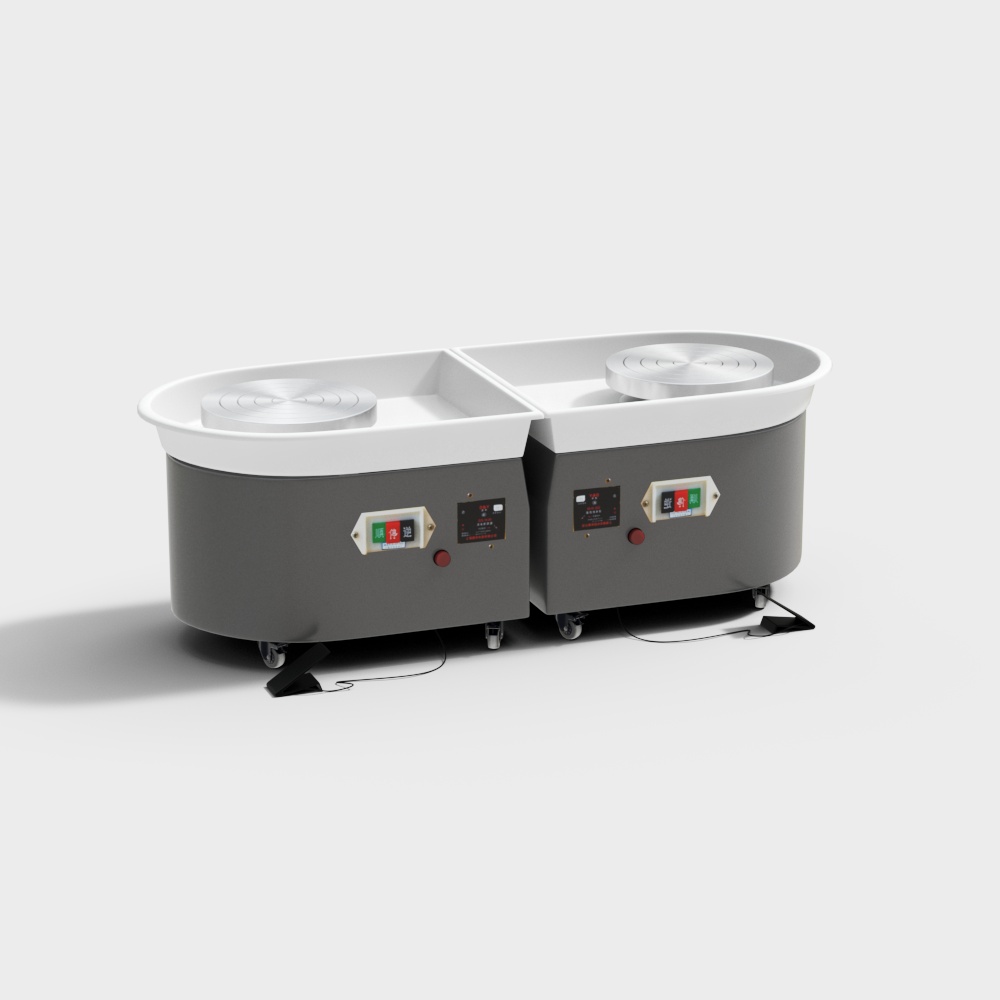 Kindergarten pottery room pottery making table