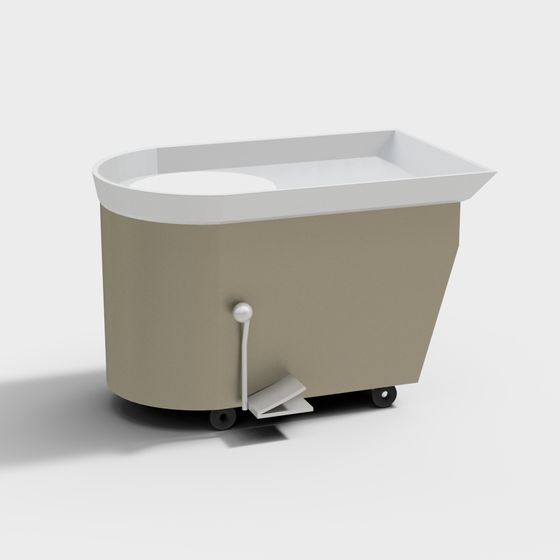 Mobile Bathroom Tub 3D model for Creative Projects