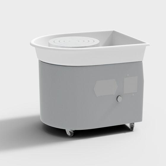Low-Poly Ceramic Pottery Wheel 3D model