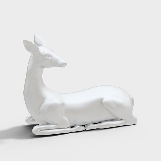 Elegant Low-Poly Deer 3D Model