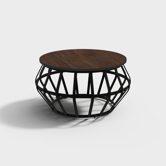 Unique Geometric Low-Poly Coffee Table 3D model