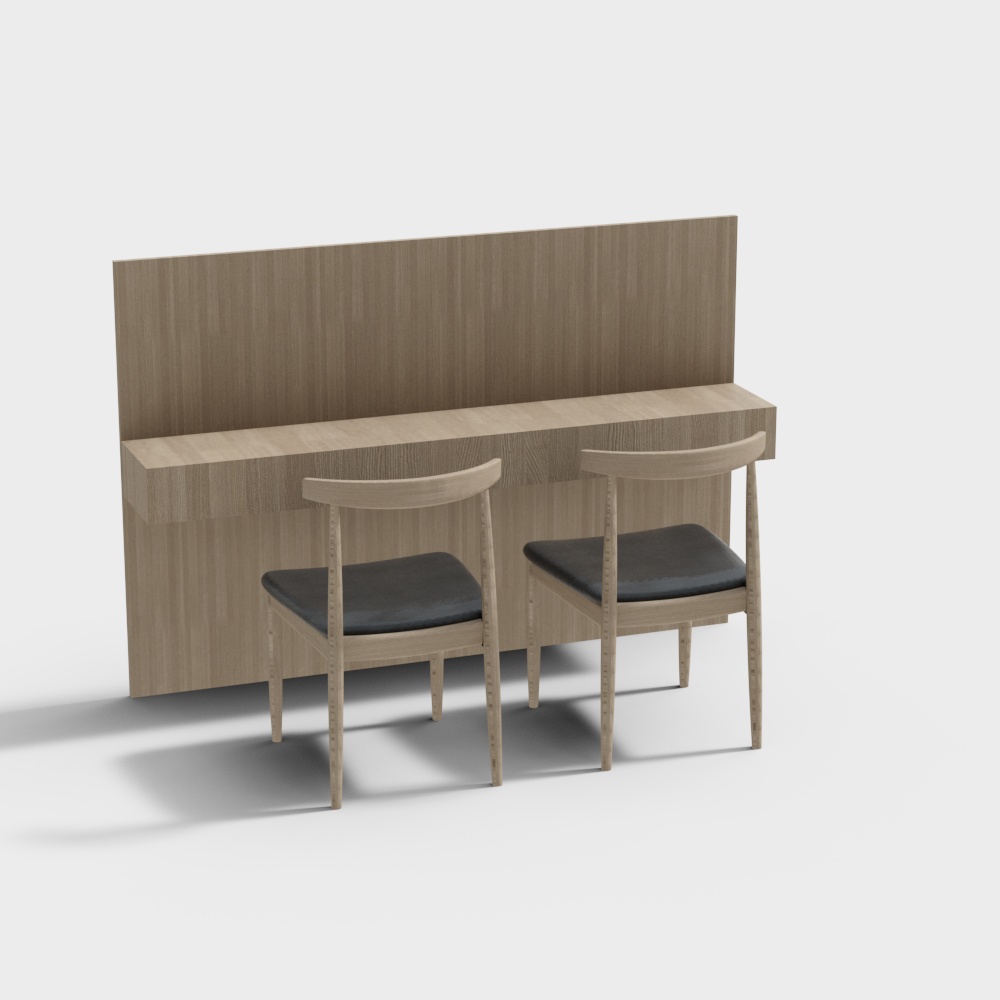 Self-study classroom double desks and chairs