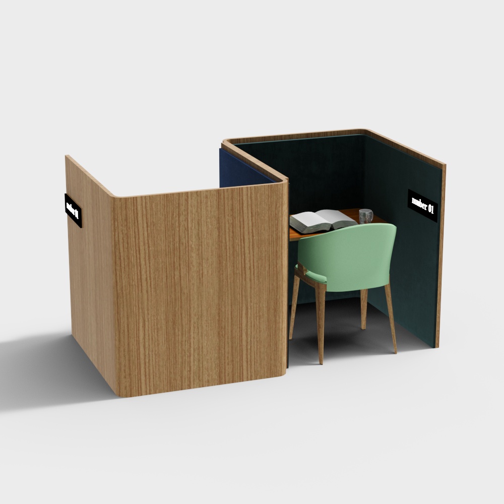 Single Table and Chair in Study Room