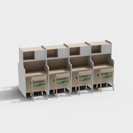 Modern Shared Workspace 3D model