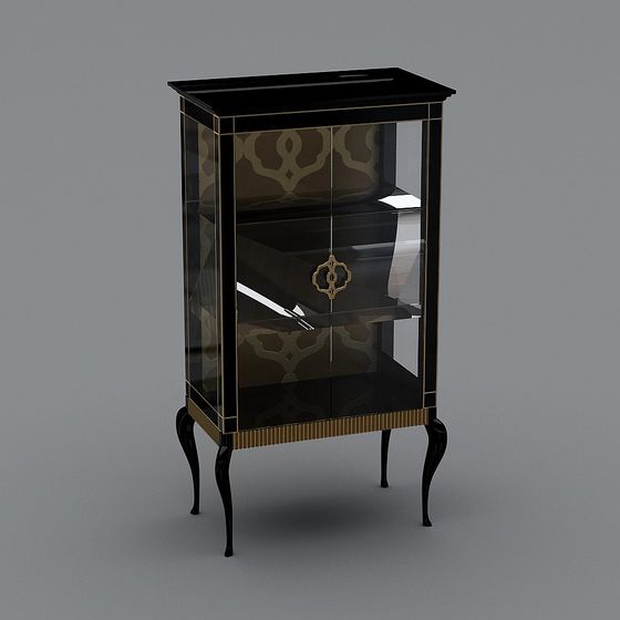 madia in legno e vetro stile vintage