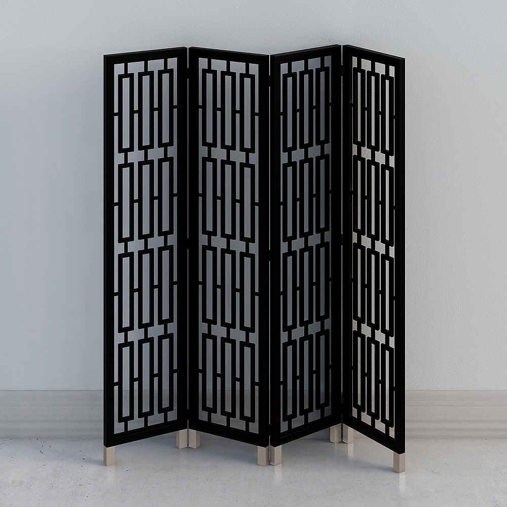 Wooden Hardware Screen New Chinese Style