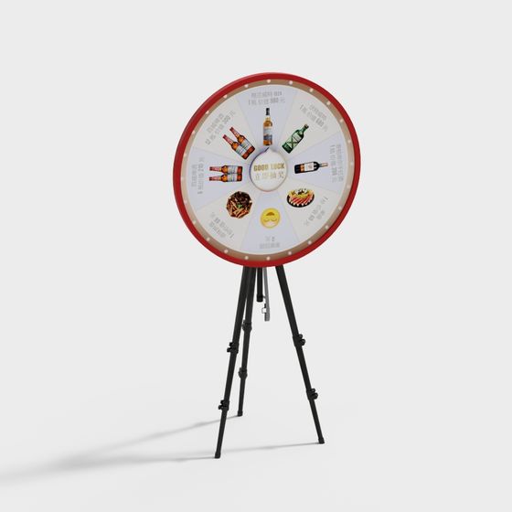Lucky Spin Wheel 3D model for Creative Projects