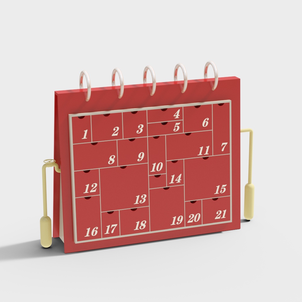 Desk Calendar 3D Model
