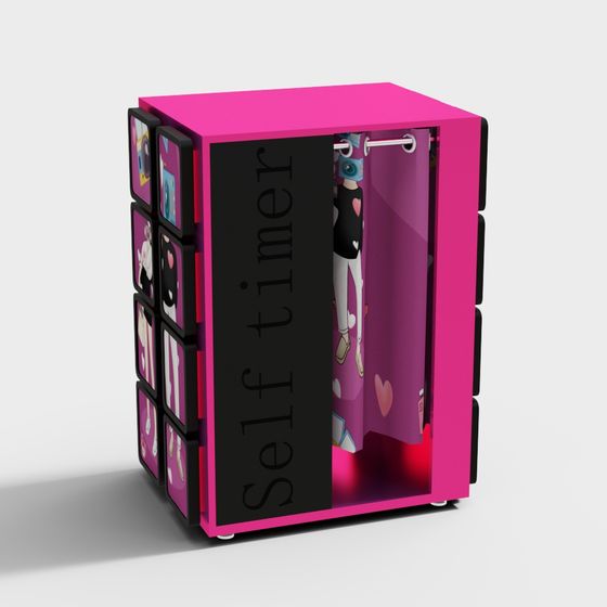 Vibrant Self Timer Booth 3D model
