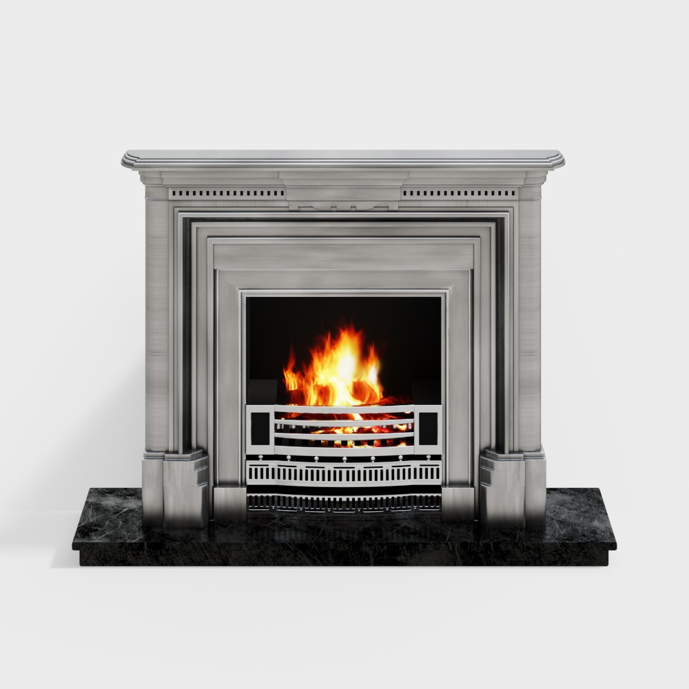 fireplace simple white