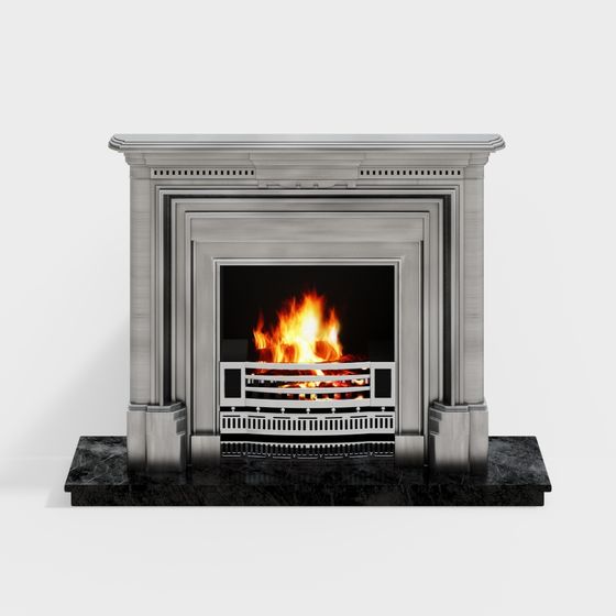 Classic Victorian Fireplace 3D model