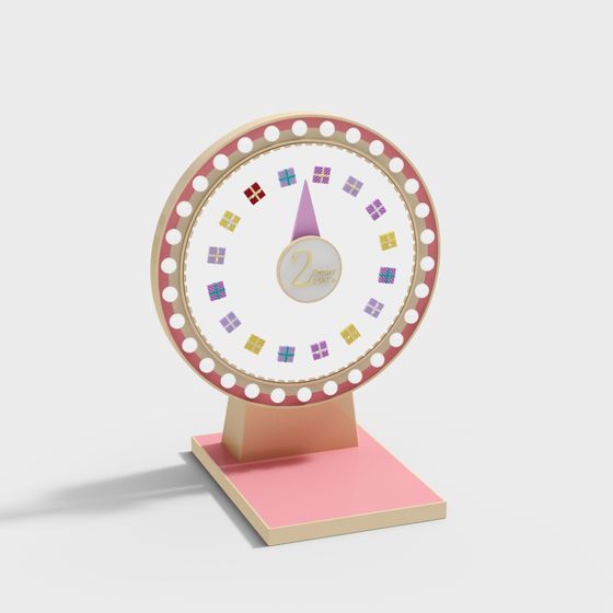 Lucky Spin Wheel 3D Model for Creative Projects