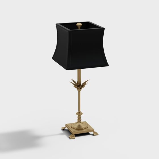 Elegant Vintage Table Lamp 3D model for Creative Spaces
