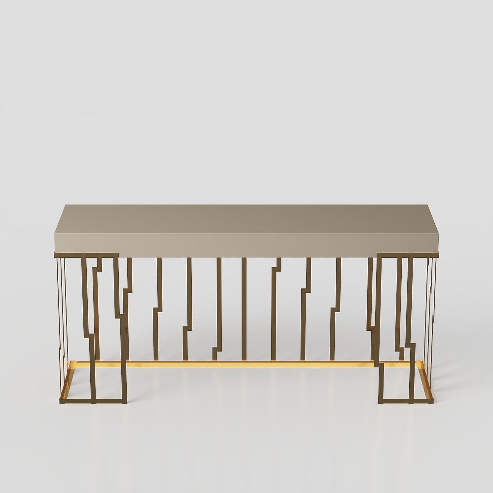 tavolo in metallo composito oro