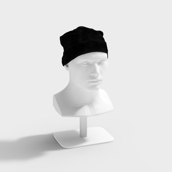 Minimalist Low-Poly Head Sculpture 3D model