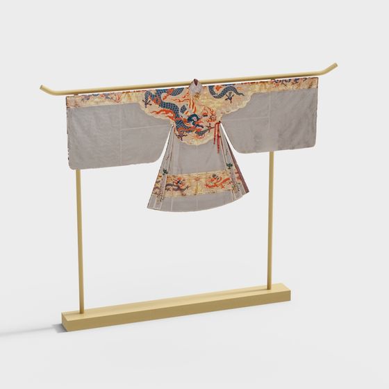 Elegantly Designed Dragoon Robe 3D Model