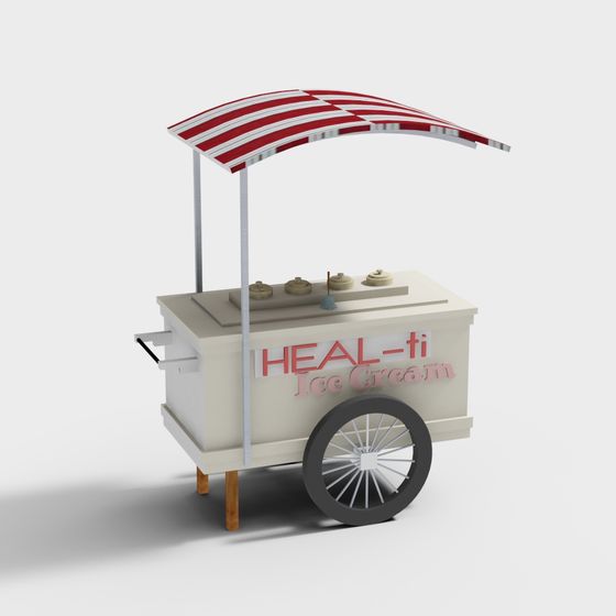 Vintage Ice Cream Truck 3D model