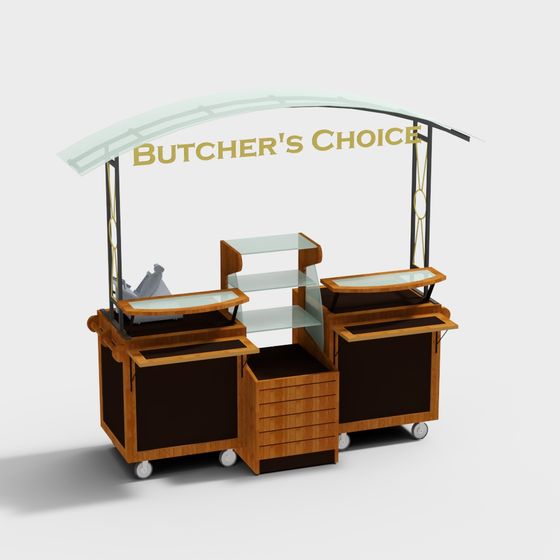Butcher's Choice Mobile Meat Stall 3D model