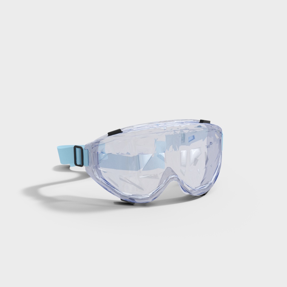 Low Poly Style Futuristic Goggles 3D model