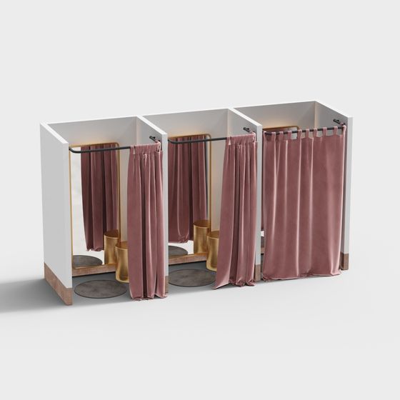 Stylish Dressing Room 3D model