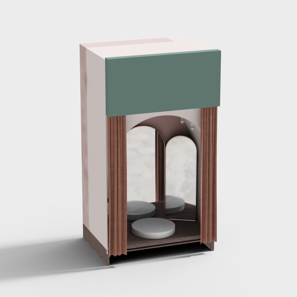 Serene Low-Polygon 3D Model with Modern Aesthetics