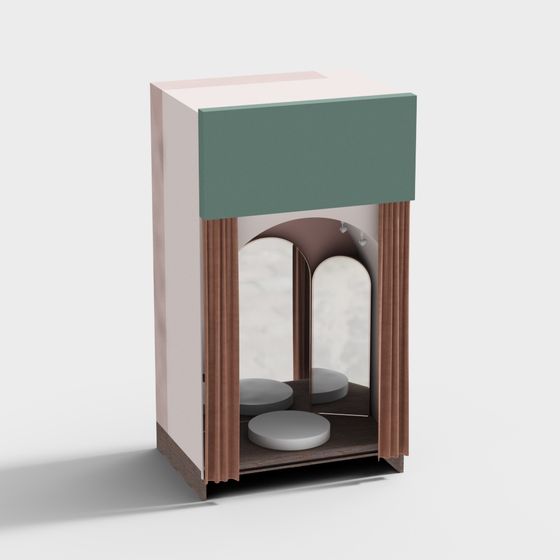 Serene Low-Polygon 3D Model with Modern Aesthetics