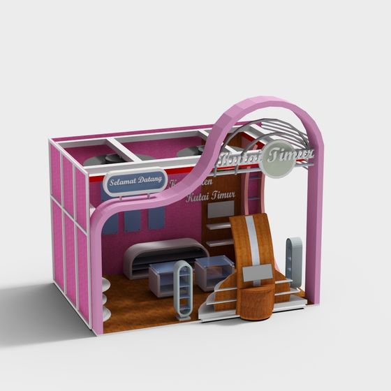 Vibrant Exhibition Booth 3D model