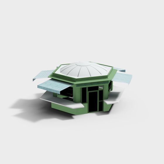 Vintage Pavilion 3D Model for Retro Designs