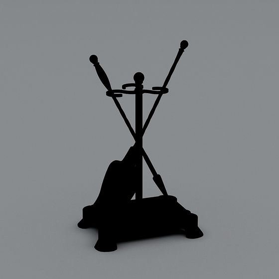 Sleek Sword Rack 3D model