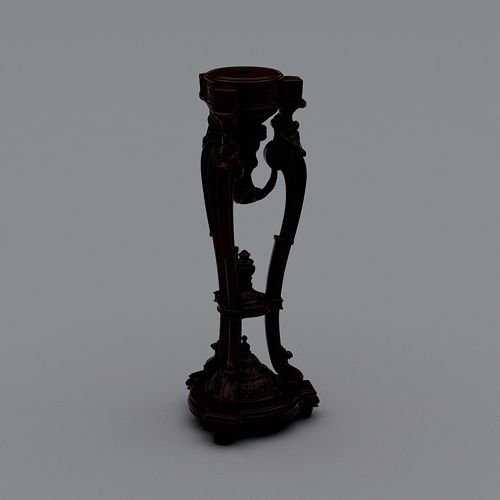 vintage rococo wooden shelf